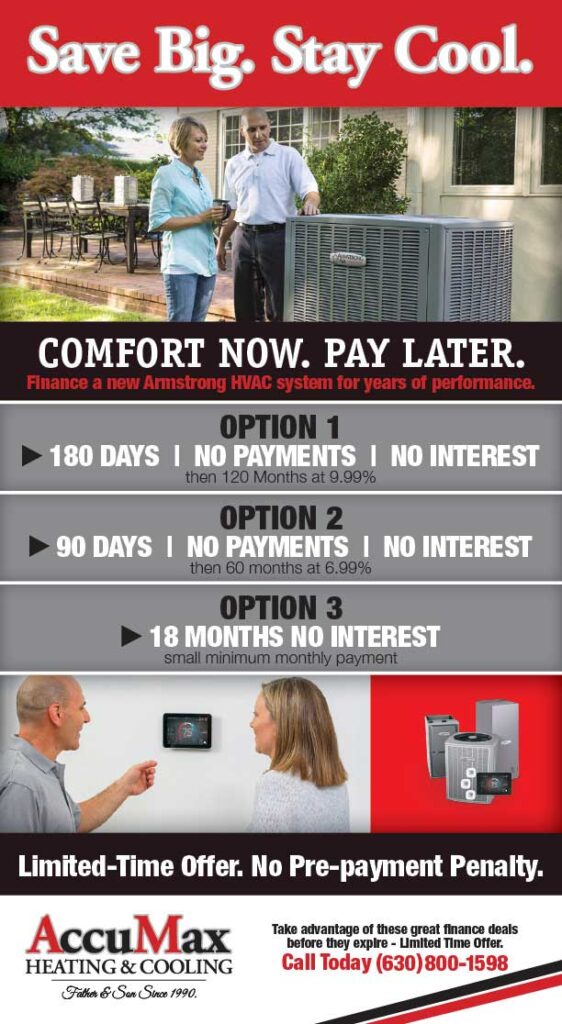 HVAC Financing Available for New Air Conditioning & Heating Accumax